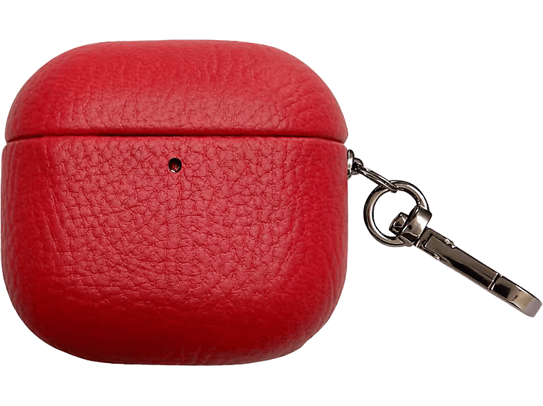 PIILI Airpods 4.Nesil Leather Case Kulaklık Kılıfı Kırmızı