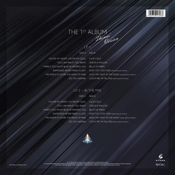 Das Albumcover mit dem Titel „The 1st Album Thomas' Version“. Es hat einen dunkelblauen Hintergrund.