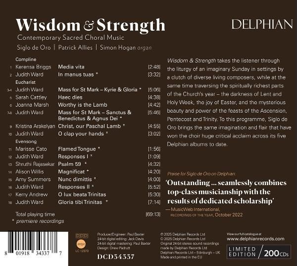 Albumcover von 'Wisdom & Strength' mit Text und Bildern.