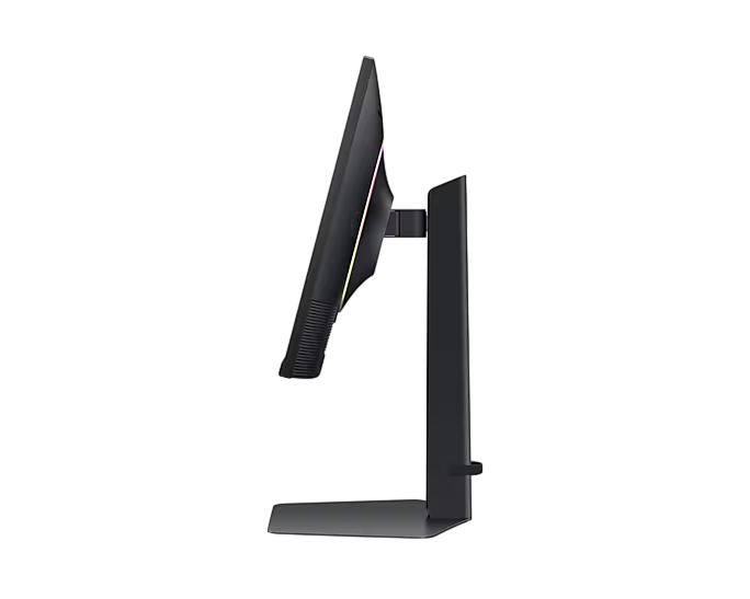 Ein Monitor von der Seite.