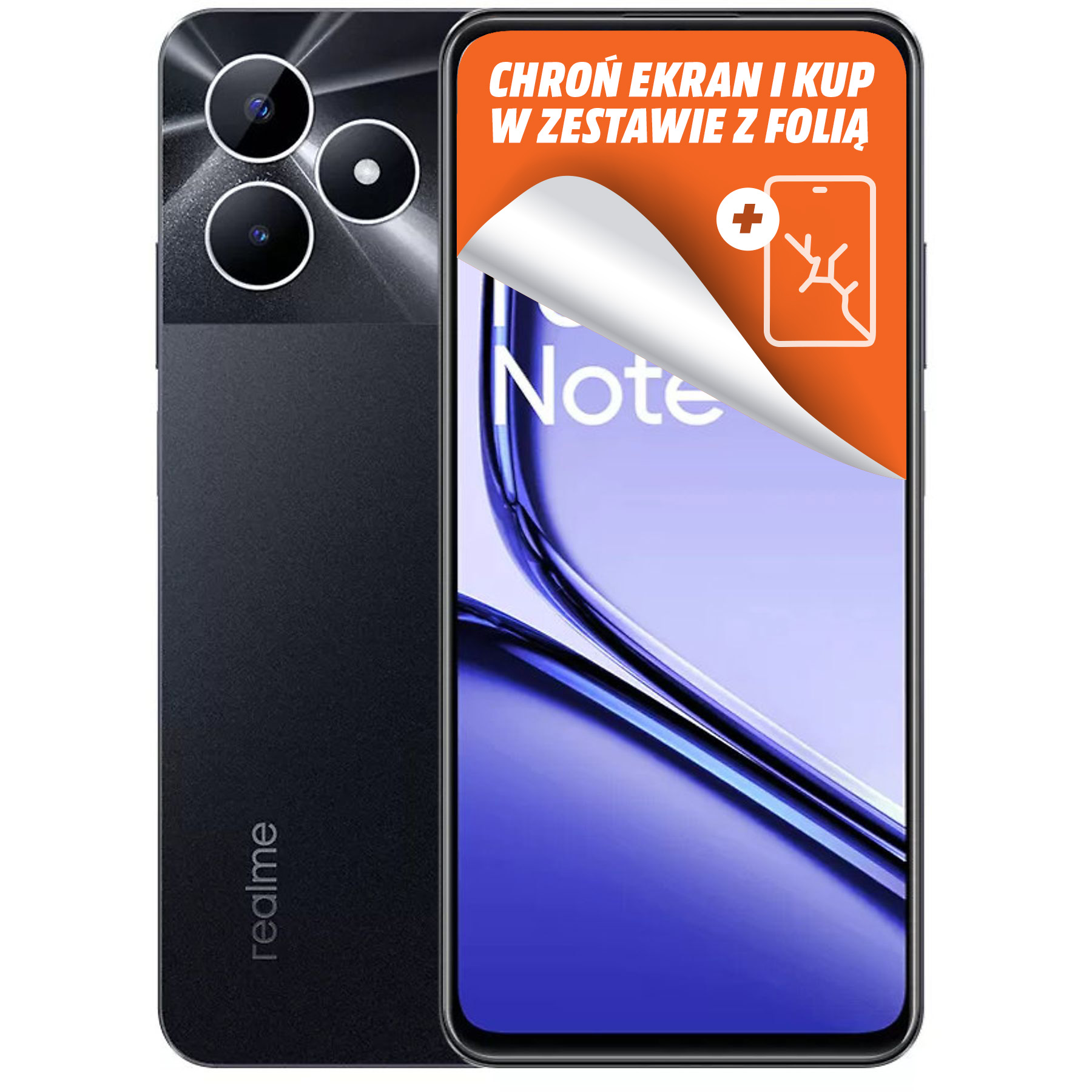 Realm Note 50 3GB/64GB Black 9台 Smartfon Realme Note 50 3 64gb