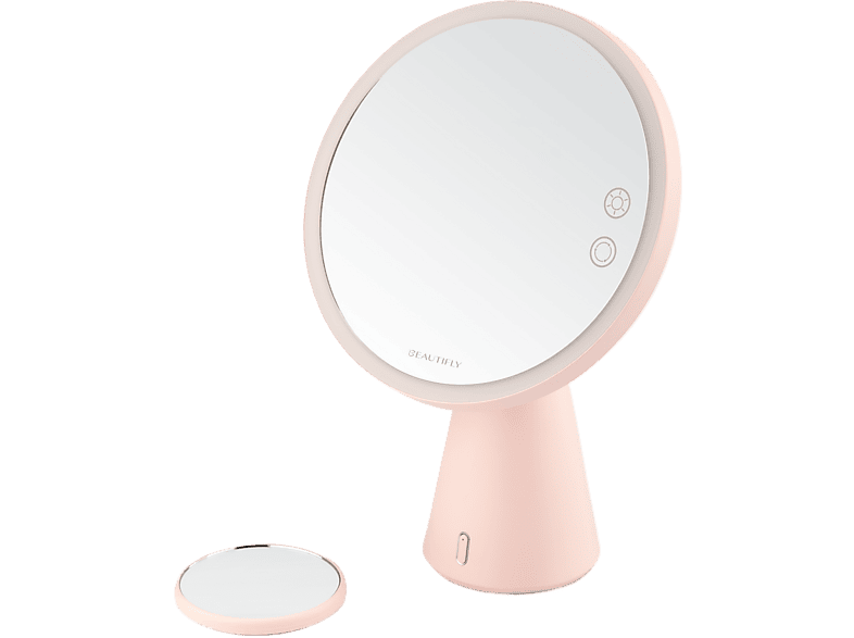 Beautifly Smartmoon Cosmetic Mirror Bt Speaker Pink