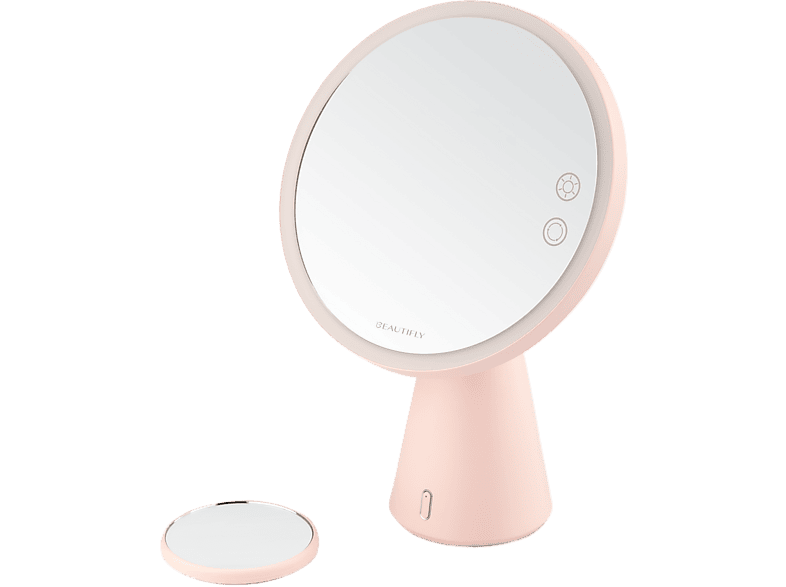 Beautifly Smartmoon Cosmetic Mirror Bt Speaker Pink Cosmeticaspiegel