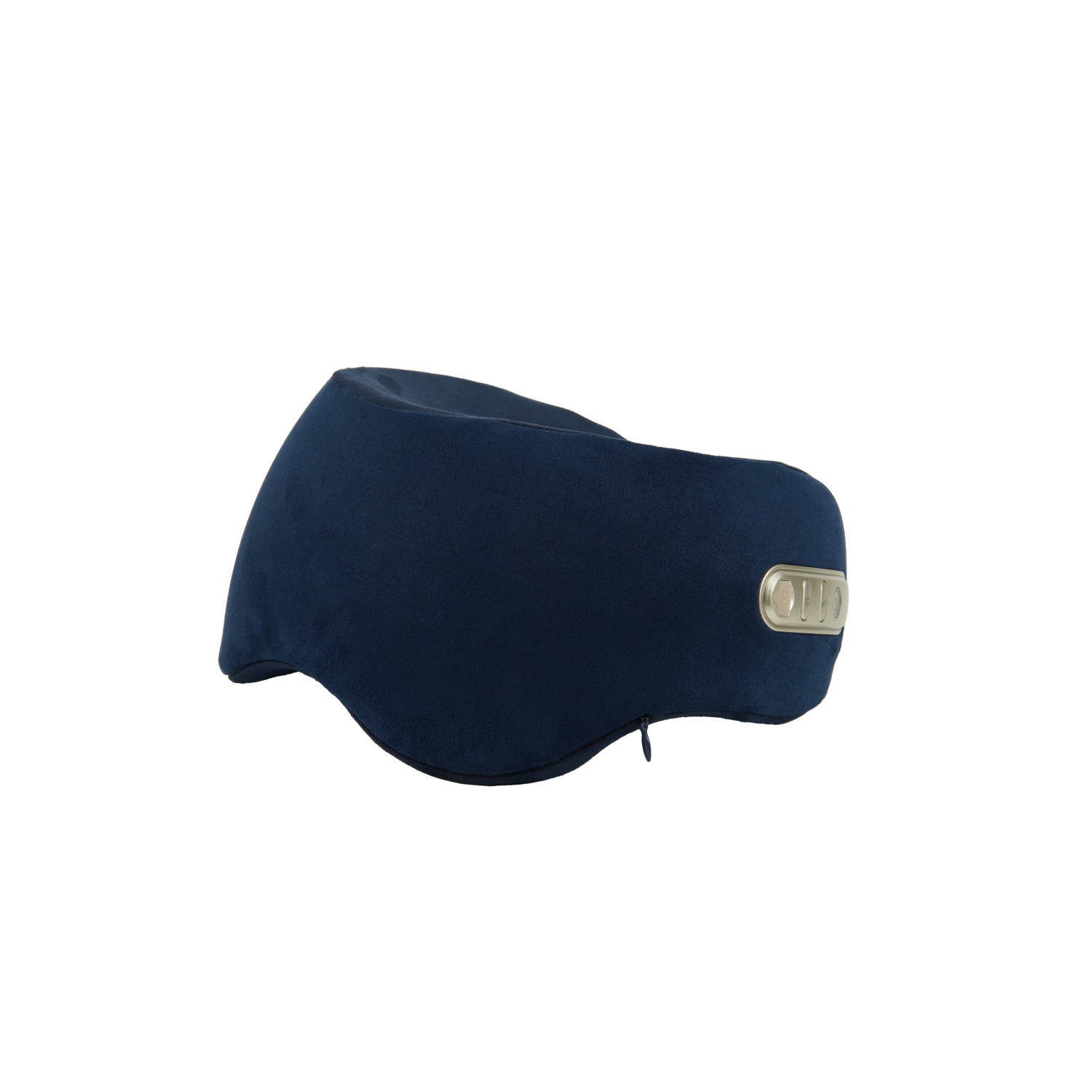 A blue eye mask. It is on a white background.
