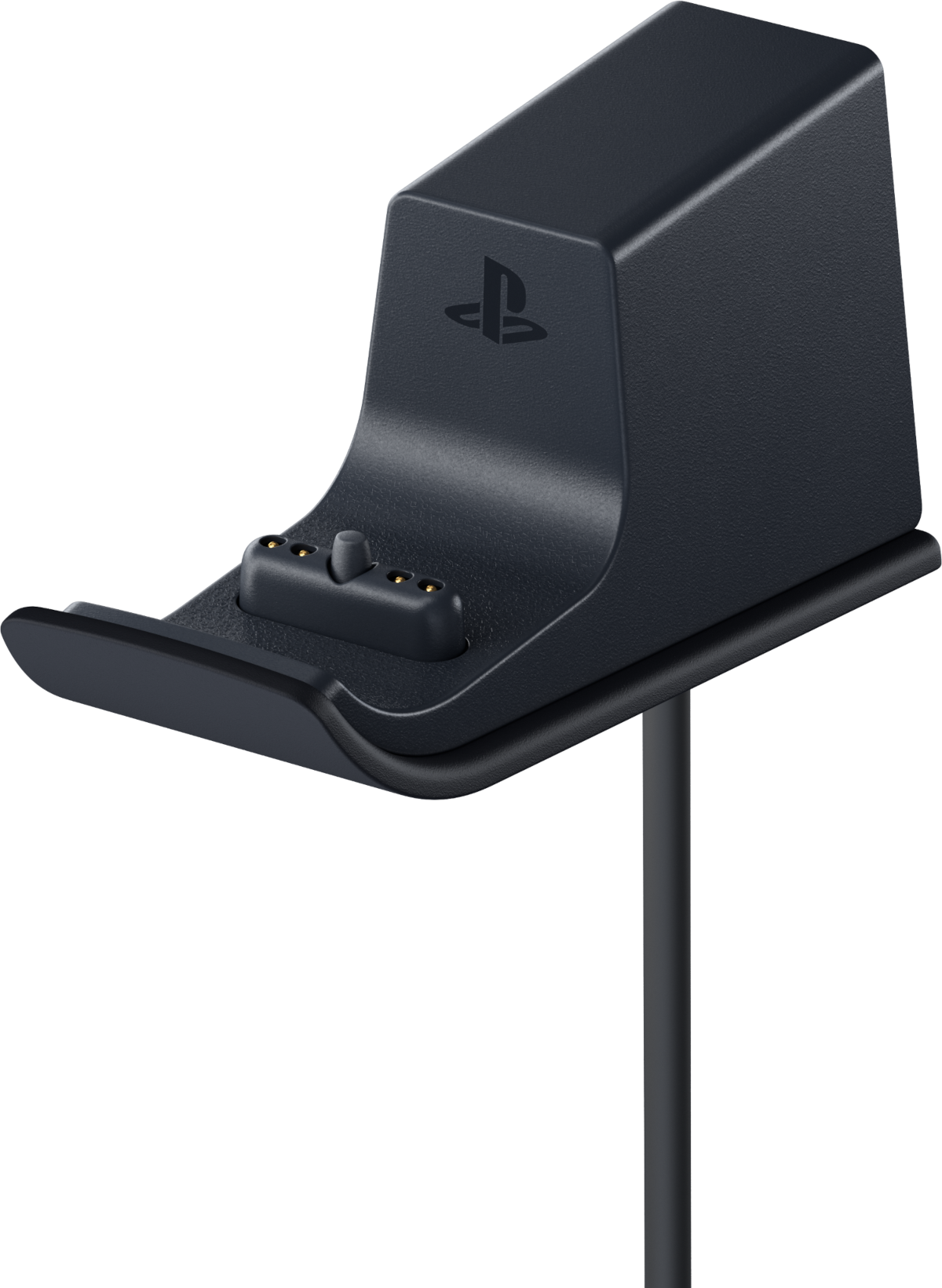 Fekete Playstation 5 vezérlő töltőállomás.