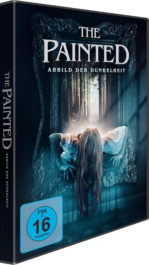 DVD-Hülle, dunkles Thema, ein Frauengesicht darin, schwarzer Hintergrund.