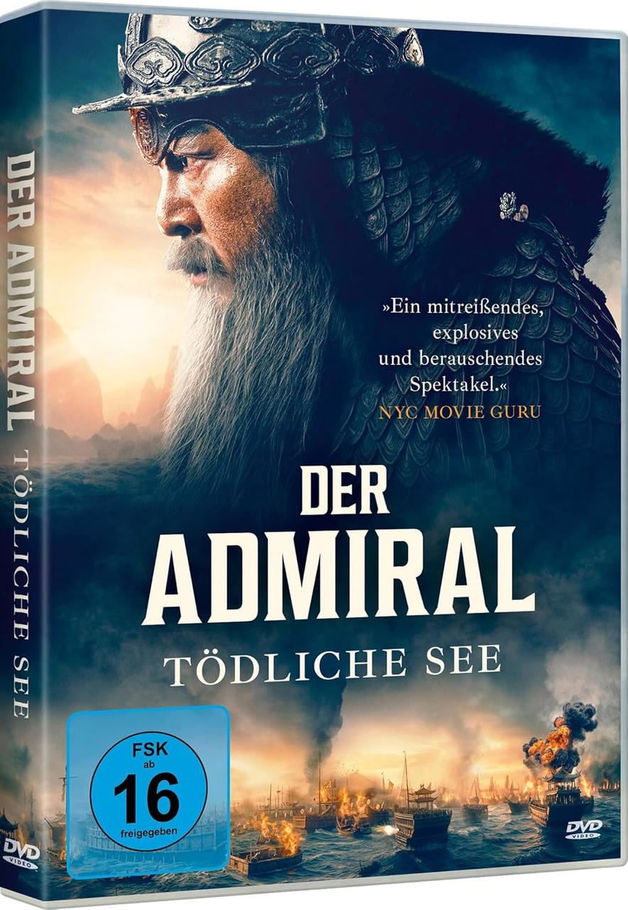 Eine Film-DVD-Box, ein Mann mit Bart in historischer Umgebung.