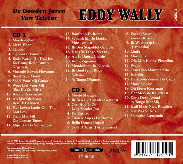 De achterkant van een cd met de titel Eddy Wally.