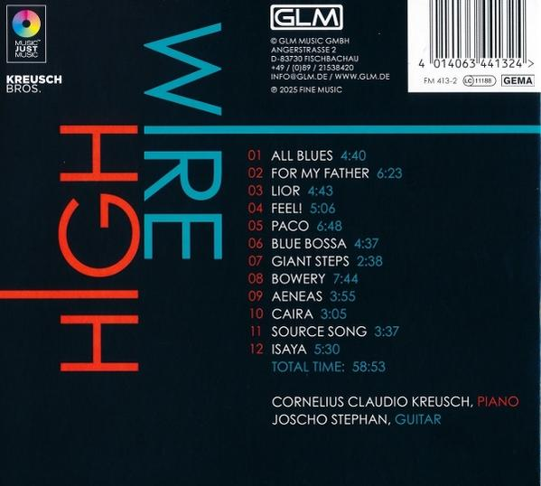 Rückseite eines CD-Covers mit Titelliste, Künstler und Albumtitel.