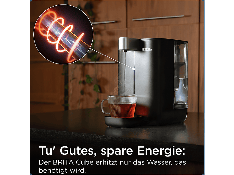 Brita Cube Heißwasserspender (Schwarz, 4 L gesamt, 1.5 L gefiltertes Wasser, 2150 Watt) — Foto 3 von 5