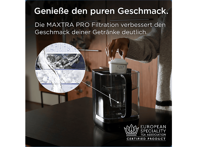 Brita Cube Heißwasserspender (Schwarz, 4 L gesamt, 1.5 L gefiltertes Wasser, 2150 Watt) — Foto 2 von 5