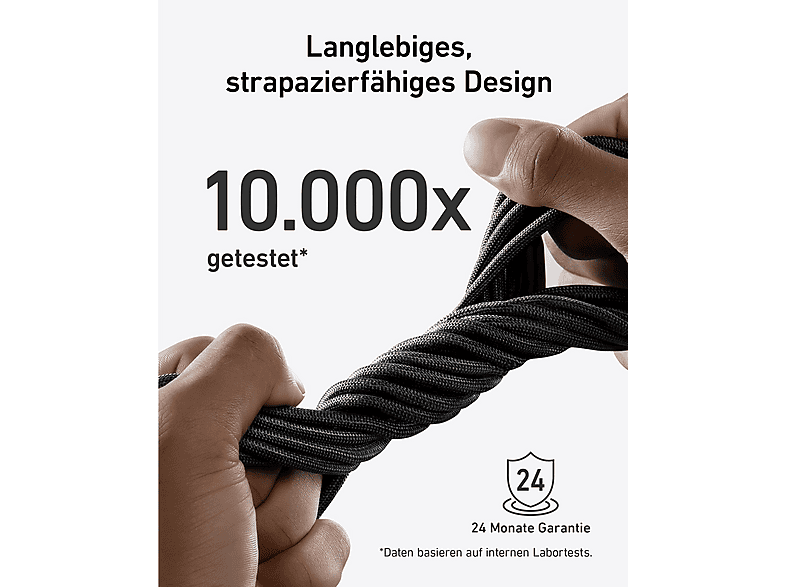 Thumbnail - ANKER 544 USB-C auf USB-C, Kabel, 1,8 m, Schwarz