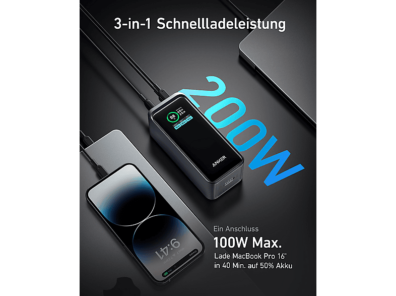 ANKER Prime Powerbank 20000 mAh Grau