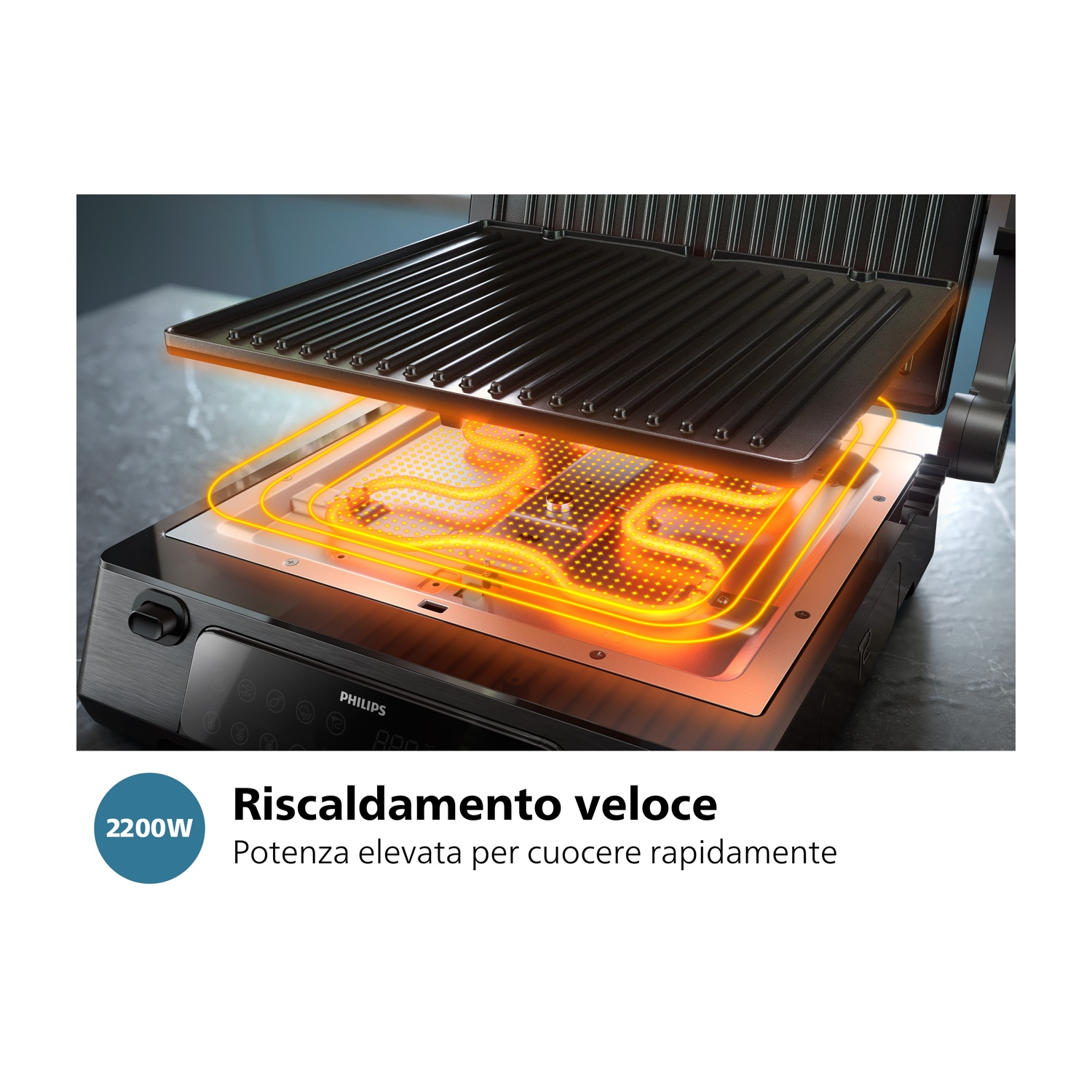 Tastiera da gioco con tasti illuminati, su una scrivania con una striscia luminosa verde.