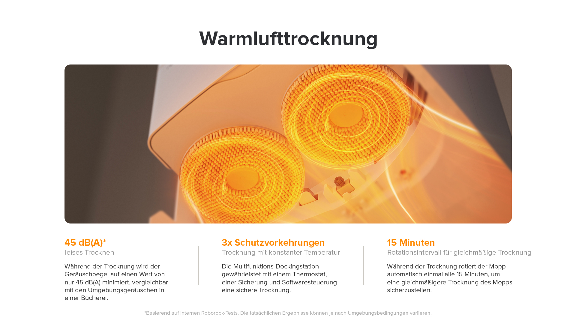 Abbildung des Innenraums des Trocknungssystems eines Staubsaugers mit zwei Heizschlangen.