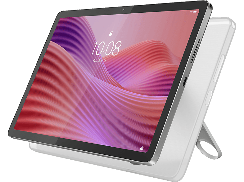 LENOVO Tab, Inkl. transparenter Schutzhülle mit integriertem Standfuß, Tablet, 64 GB, 10,1 Zoll, Luna Grey