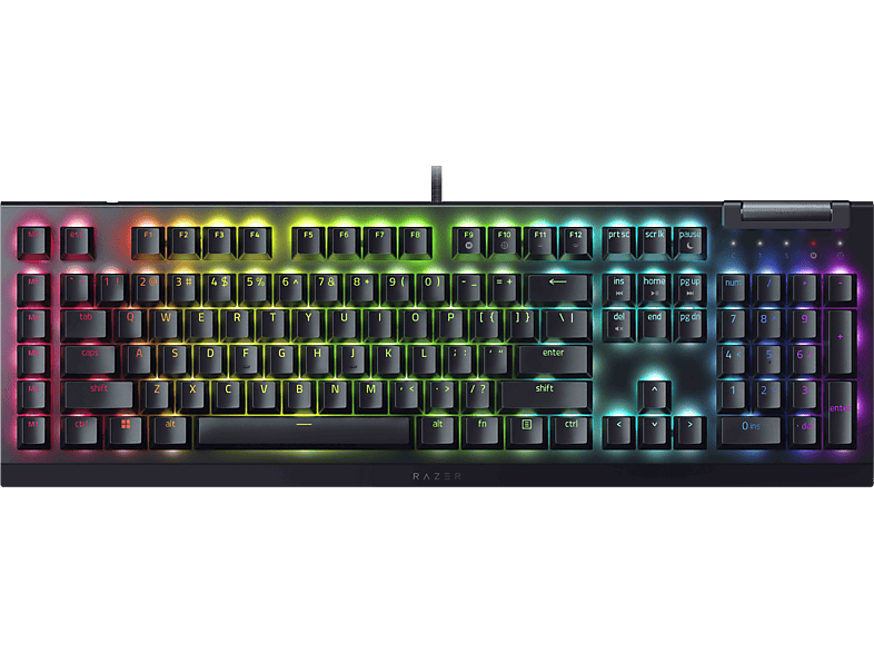 RAZER BlackWidow V4 X (CH Layout), Gaming Tastatur, Mechanisch, Razer Green, Kabelgebunden, Schwarz