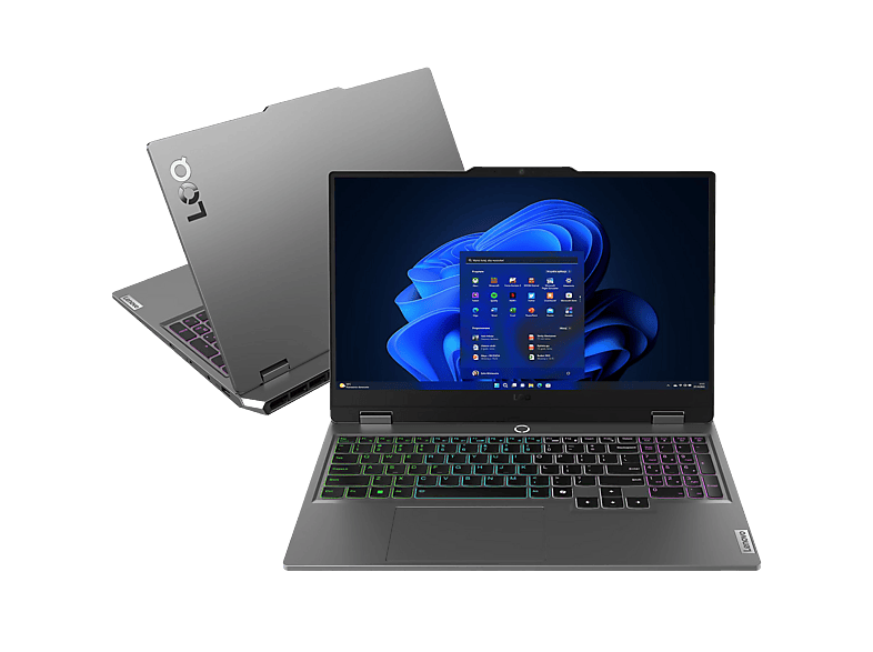 Zdjęcia - Laptop Lenovo   LOQ 15ARP9 FHD Ryzen 7 7435HS/24GB/1TB SSD/RTX4070 8GB/Win11H Szary  Szaro-czarny (Luna Grey)