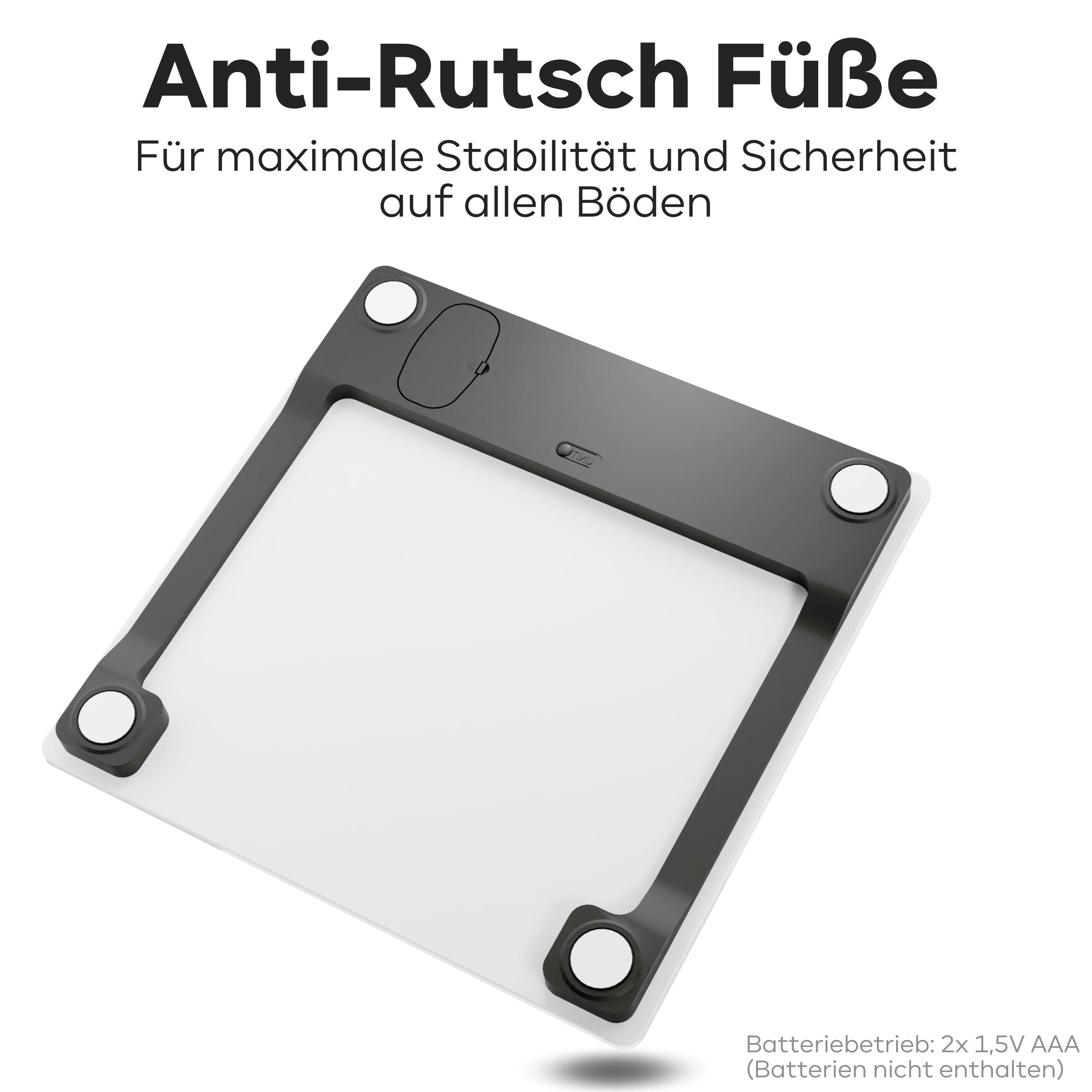 Zeichnung eines modernen Küchenschranks mit beschrifteten Abmessungen.
