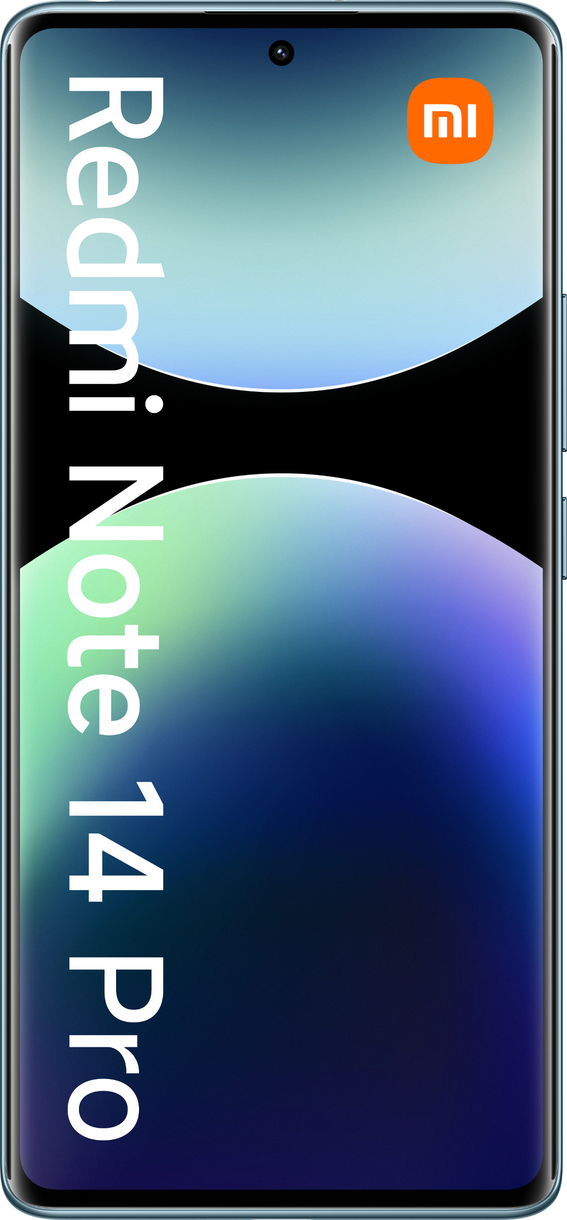 Telefon Redmi Note 14 Pro, włączony, ekran, logo Xiaomi.
