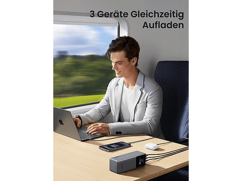 UGREEN 200W Schnelllade Powerbank 25000 mAh Gray