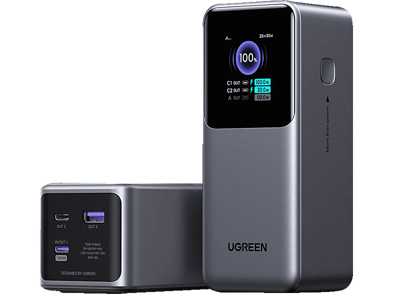 UGREEN 130W Schnelllade Powerbank 20000 mAh Gray