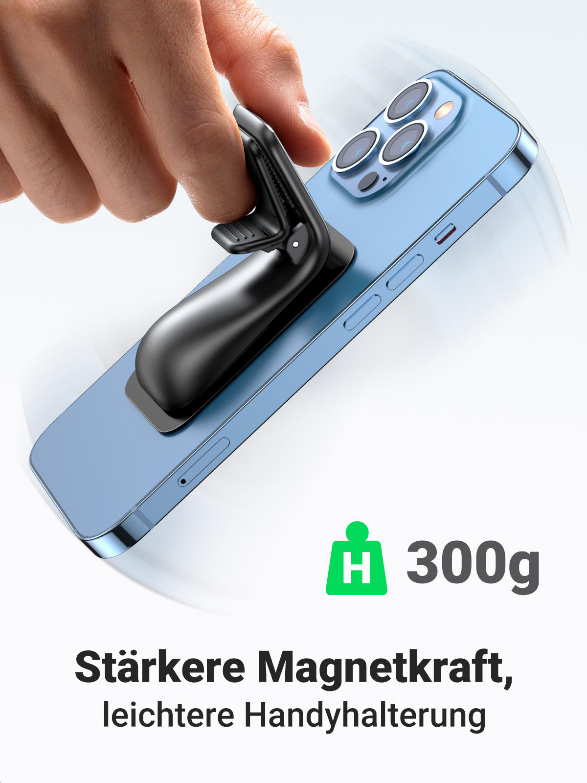 Telefon an Autolüftung befestigt, zeigt starke Magnetkraft und einfache Handhabung.