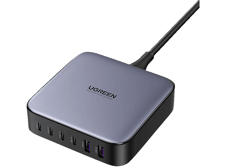 UGREEN GaN 200W (6-Port) Desktop Charger Universal, Dark Gray