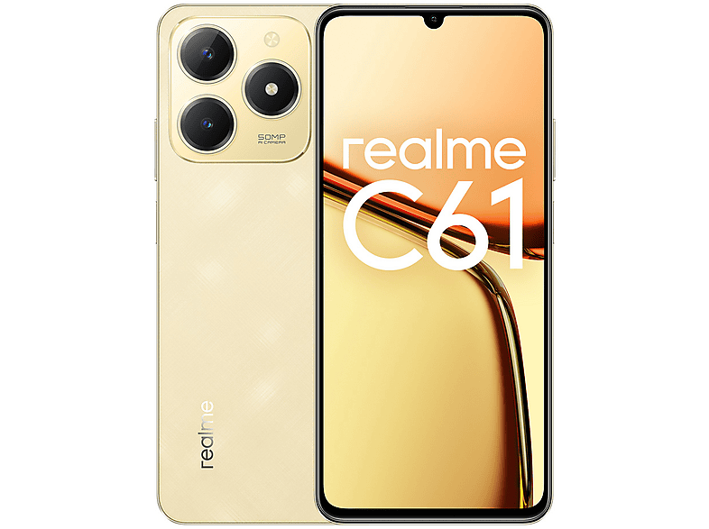 realme C61 6+256Gb, 256 GB, Gold Smartphone