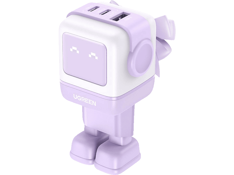 UGREEN Uno RG 65W 3-Port GaN Fast Charger EU Wall Charger Universal, Pink