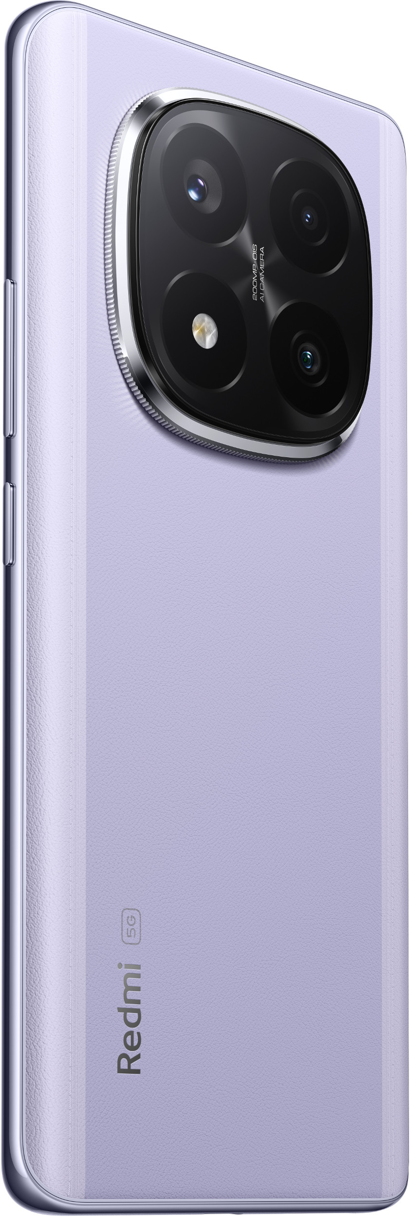 Fioletowy smartfon z wieloma tylnymi aparatami.