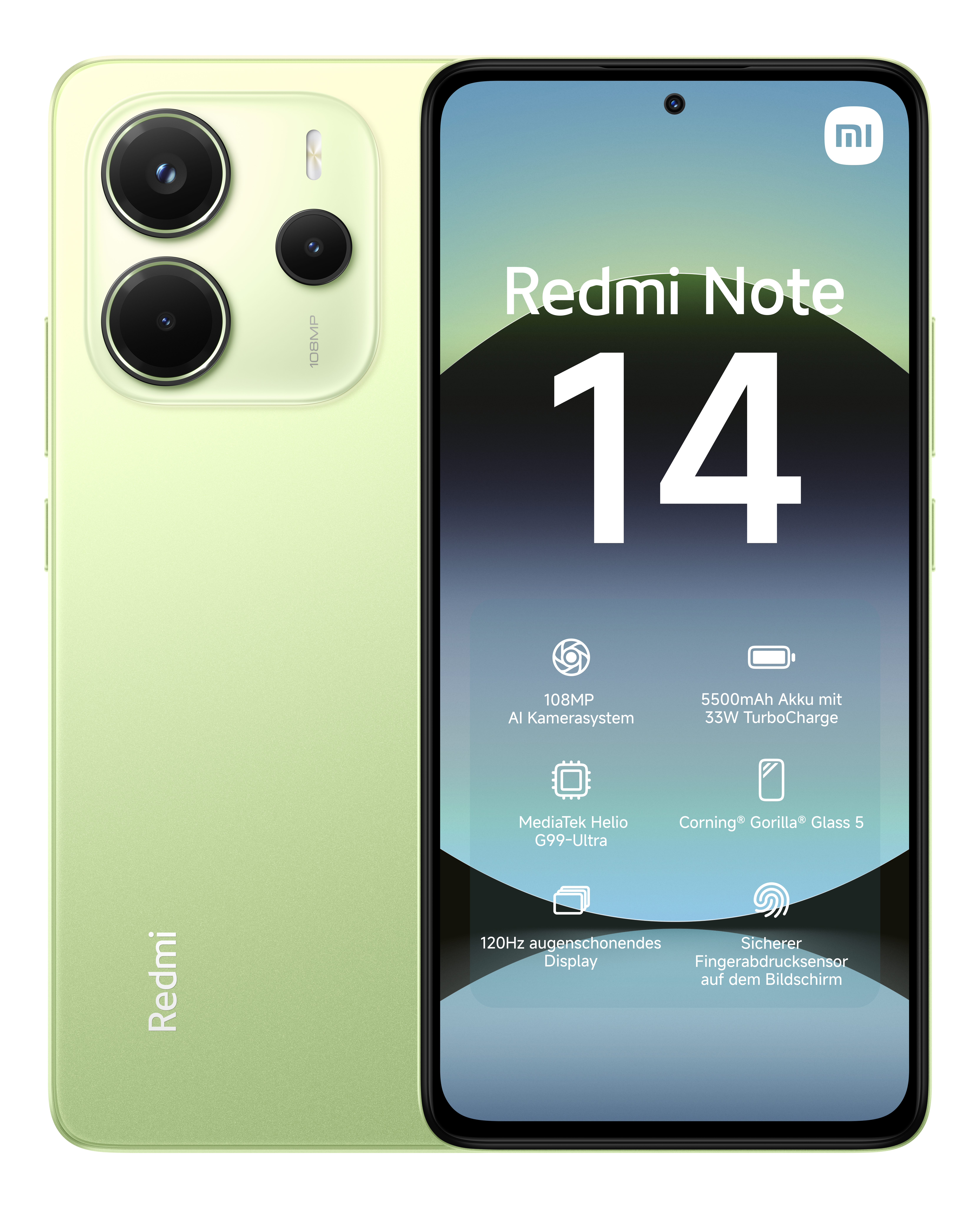 XIAOMI Redmi Note 14 4G 256 GB Lime Green Dual SIM | MediaMarkt