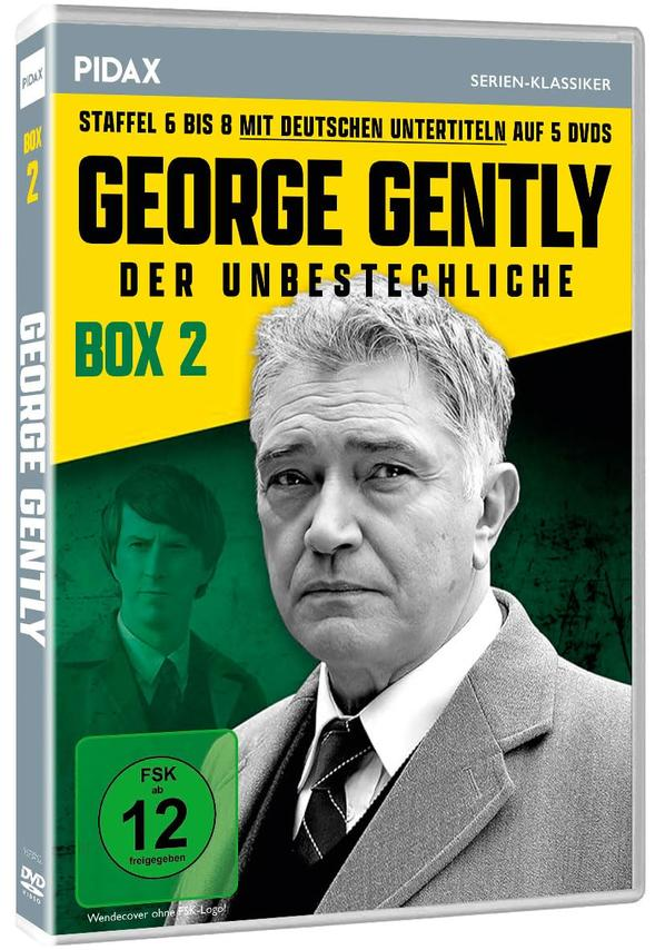 Eine DVD-Box mit dem Gesicht eines Mannes und den Worten George Gently.