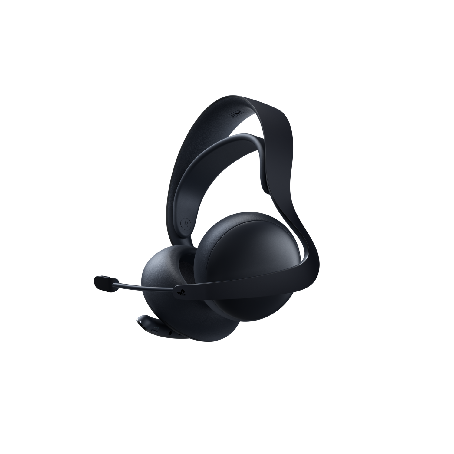 Casque de jeu PlayStation noir avec microphone et écouteurs.