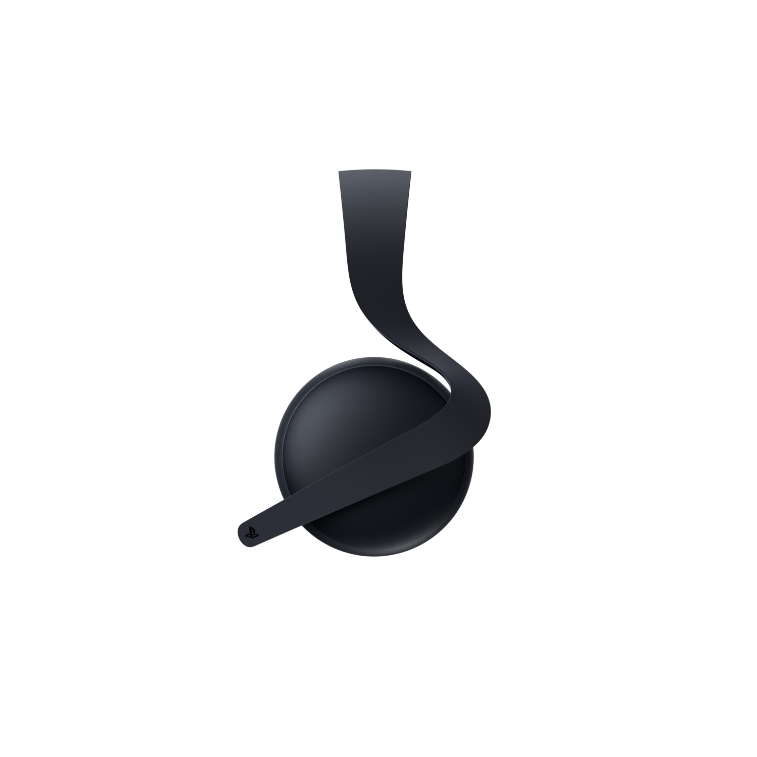 Casque noir. Fond noir.