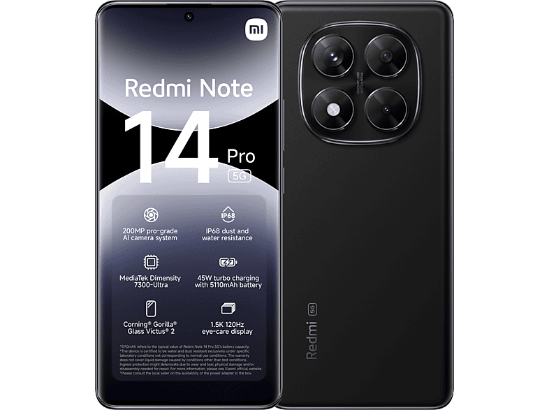 Xiaomi Redmi Note 14 Pro - 4g 256gb Midnight Zwart