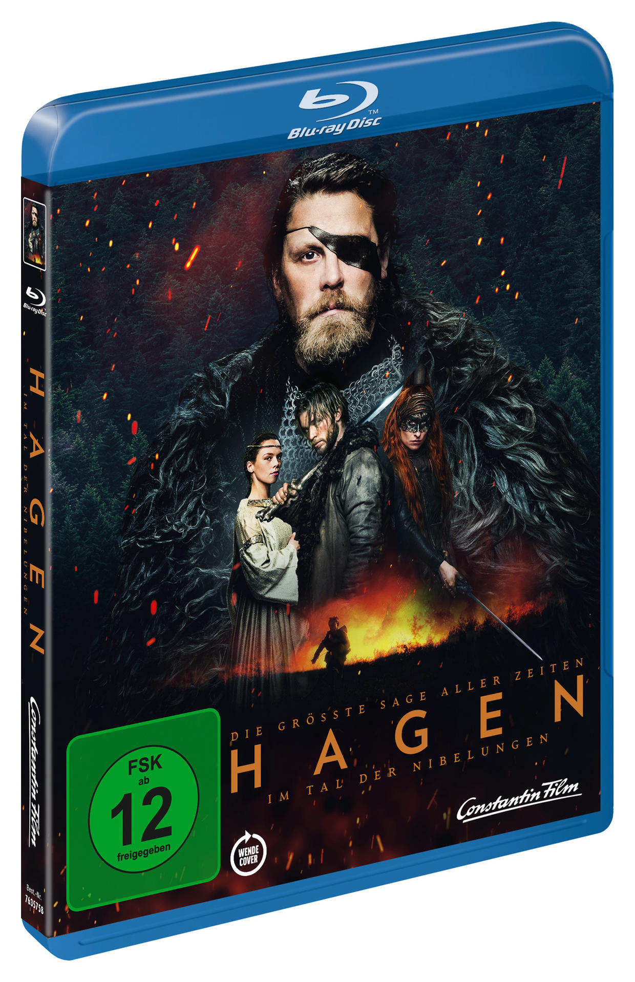 Blu-ray-Disc-Hülle für den Film „HAGEN“ mit Cover-Art eines Mannes in einem Wald.