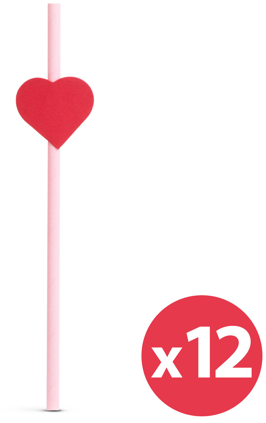 FAMILY Papír szívószál, 12 db/csomag (57603A)