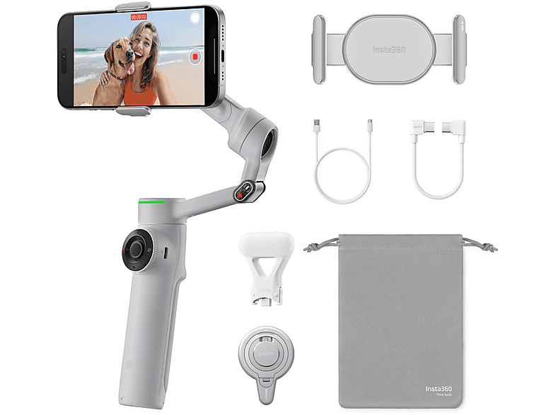 Gimbal | Insta360 Flow 2 Pro, Creator Kit, 10h Autonomía