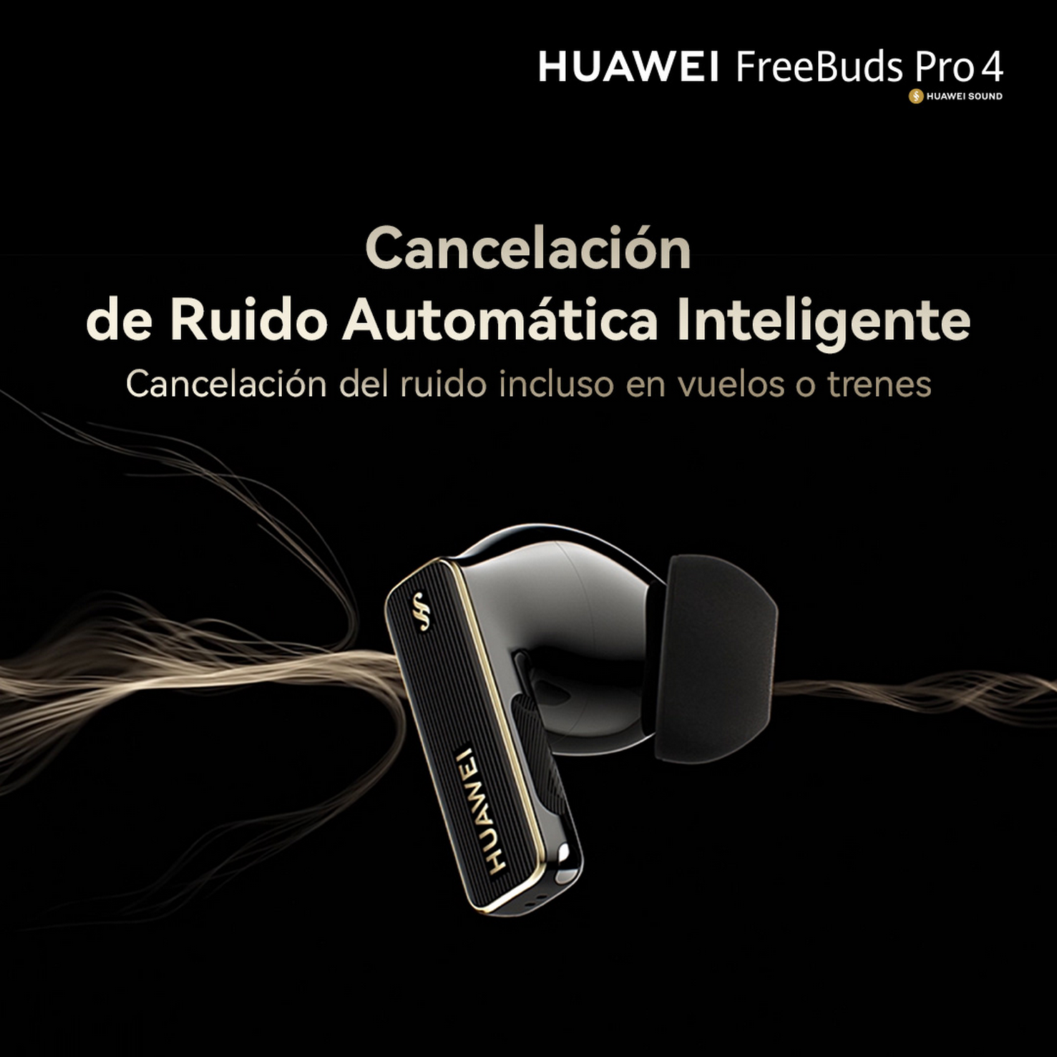 Auriculares HUAWEI FreeBuds Pro 4 con cancelación de ruido.