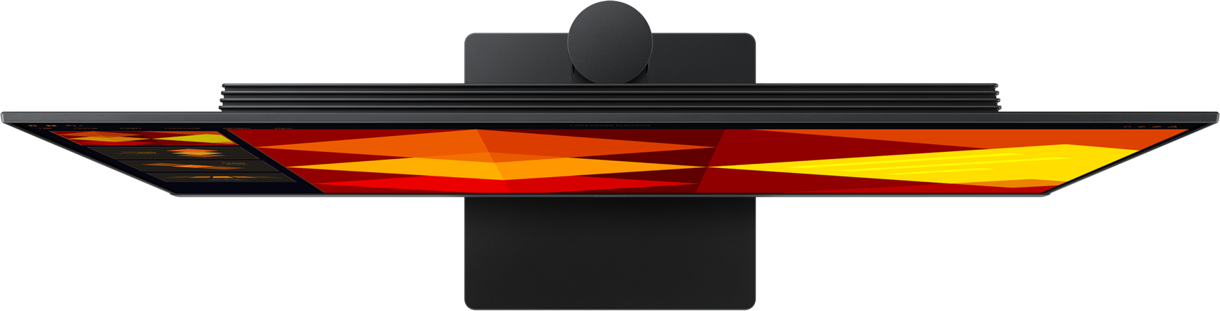 Une vue aérienne d'un moniteur d'ordinateur.