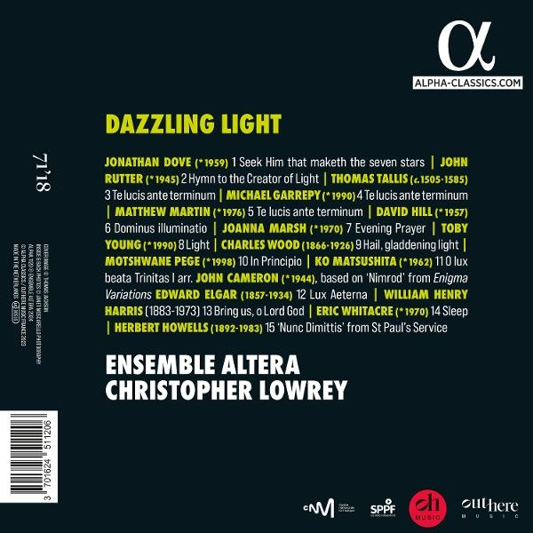 Albumcover: schwarzer Hintergrund, weißer Text und das Logo von Alpha Classics.
