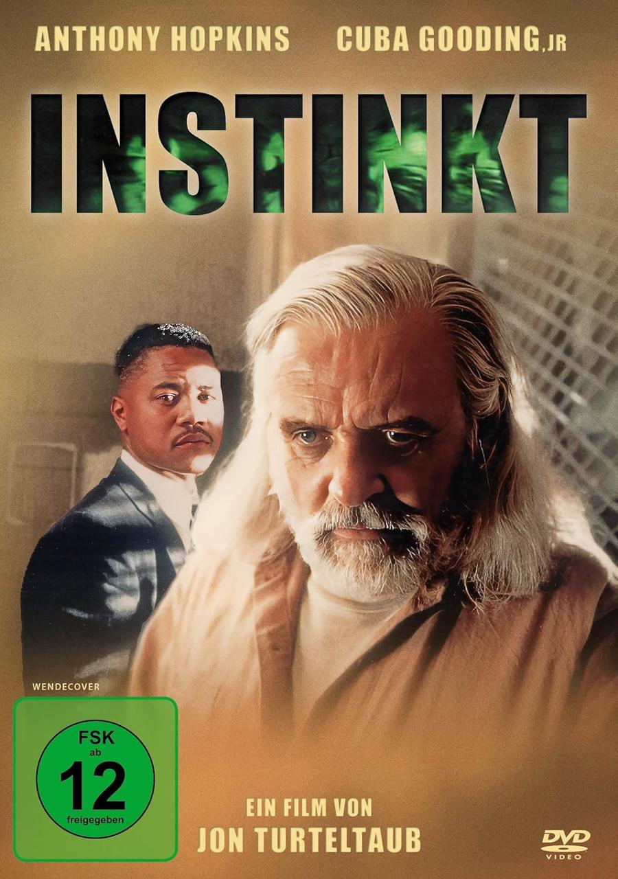 Filmposter. Anthony Hopkins und Cuba Gooding Jr. Titel: "INSTINKT".