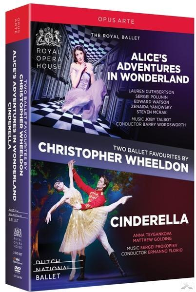DVD-Hülle, Balletttänzer, Text: Alice's Adventures in Wonderland, Cinderella, Royal Ballet.