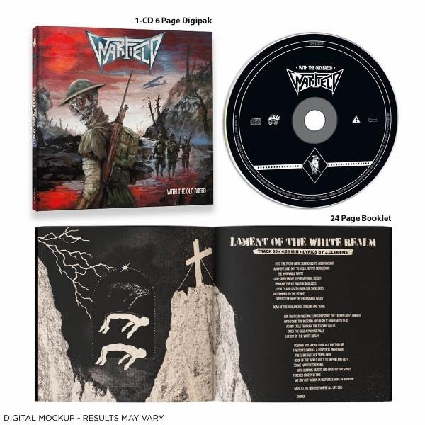 CD und Albumcover. Cover zeigt einen skelettartigen Soldaten. Booklet mit Texten und Kreuz.