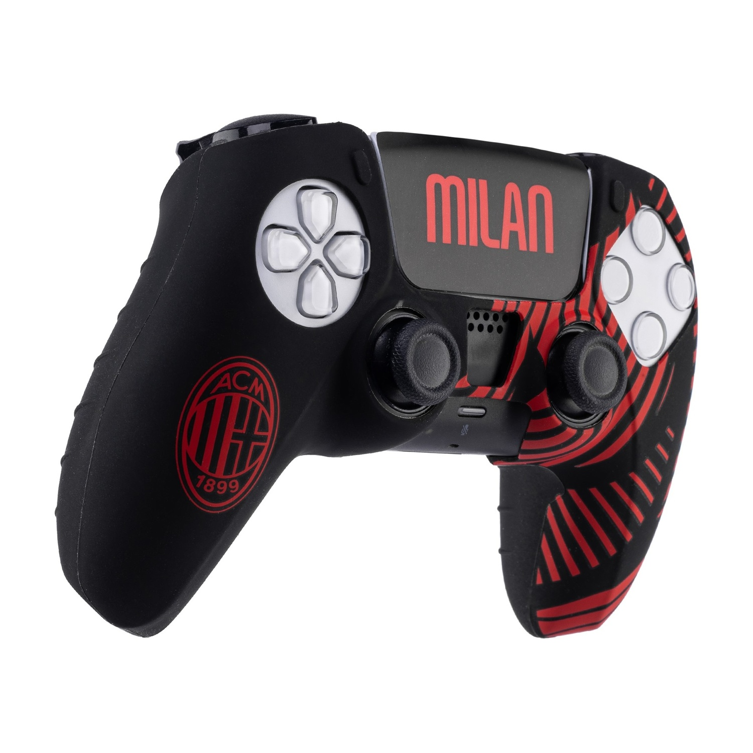 Controller nero con logo e design del Milan.