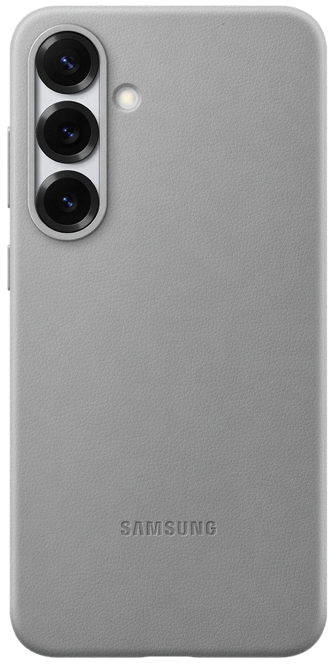 Szare etui na telefon Samsung, pokazujące tył z obiektywami aparatu i logo Samsung.