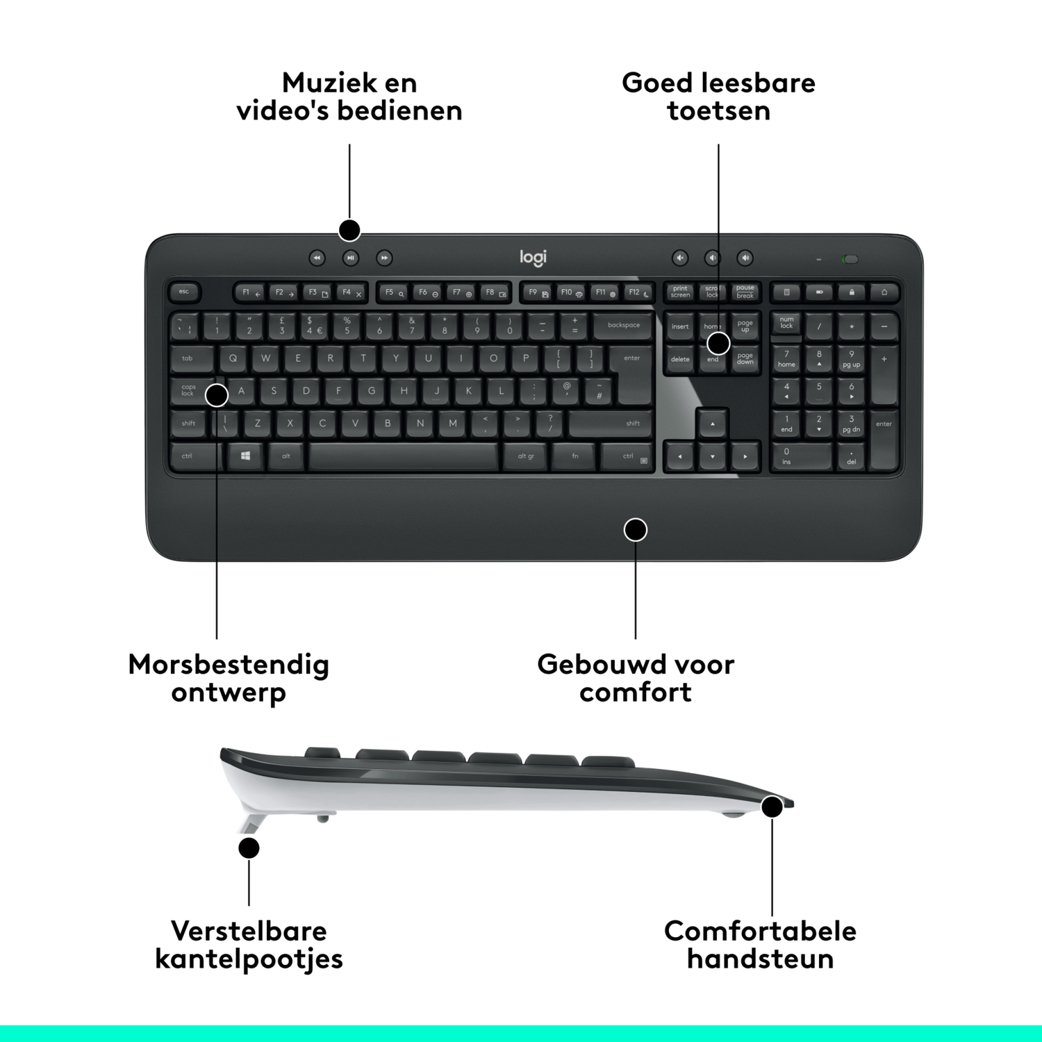 MediaRange Draadloze toetsenbord en muisset, highline serie, QWERTZ