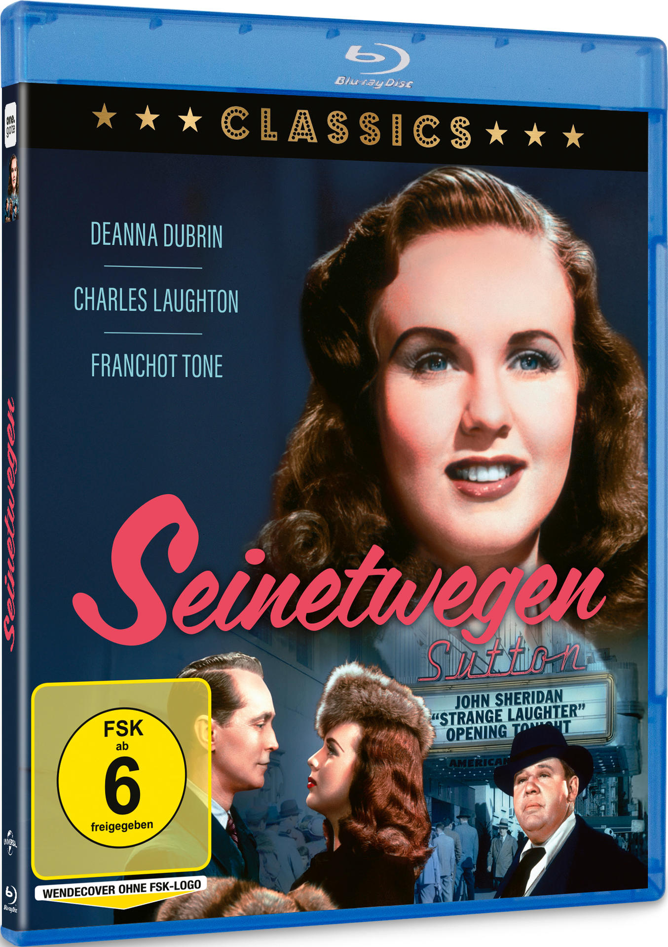 Blu-ray-Disc-Cover des Films 'Seinetwegen' mit einer Frau und Schauspielern.