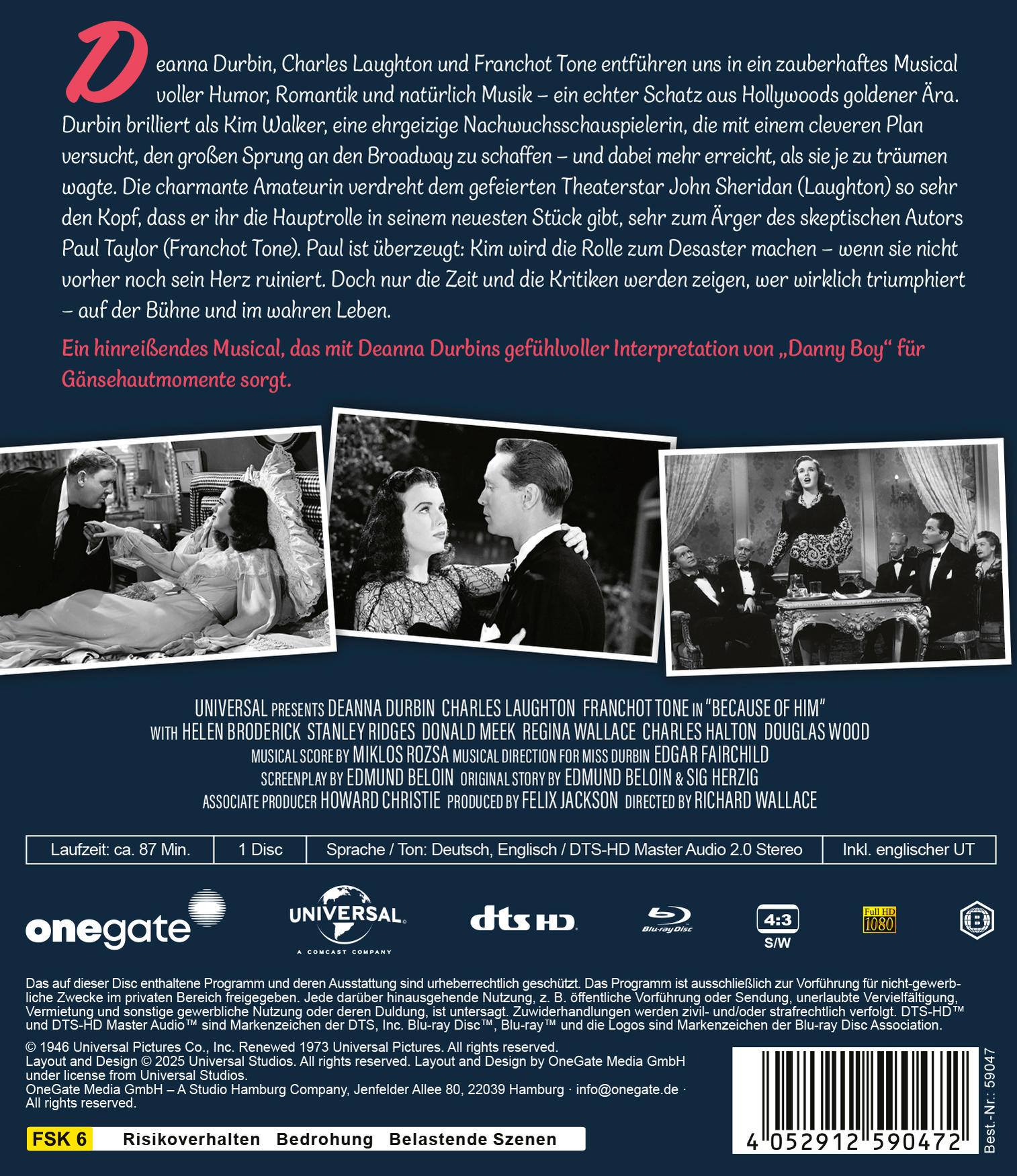 DVD-Hülle mit Text und Bildern, mit Filmszene und Titel.